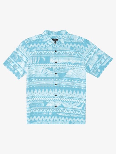 Gulfstream Tongs Slide Quiksilver Waterman Tongs Slide Short Sleeve Men's Shirts | 049251XLY