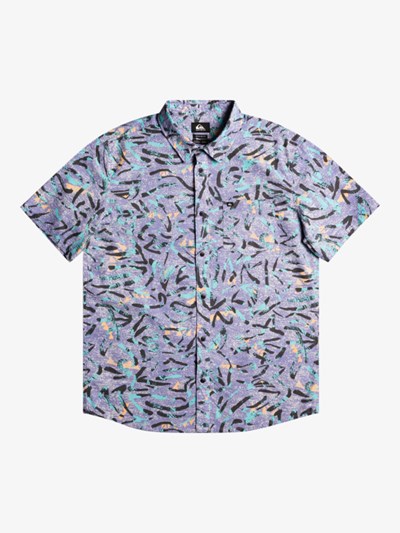 Orchid Strange Daze Quiksilver Strange Daze Short Sleeve Men's Shirts | 942750SRI