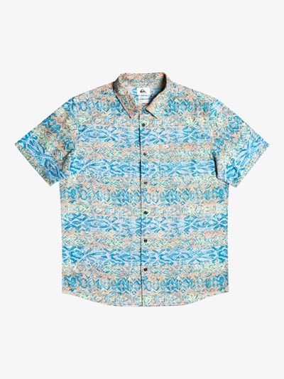 Peach Pink Heyday Quiksilver Heyday Short Sleeve Men's Shirts | 601245HFU