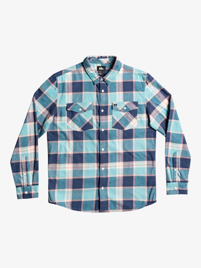 Porcelain Drayman Stretch Quiksilver Baro Stretch Long Sleeve Flannel Men's Shirts | 701843XSJ