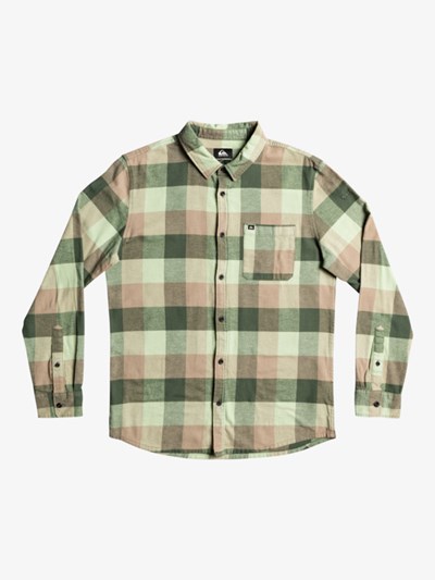 Reseda Motherfly Quiksilver Motherfly Long Sleeve Flannel Men's Shirts | 184527KZO