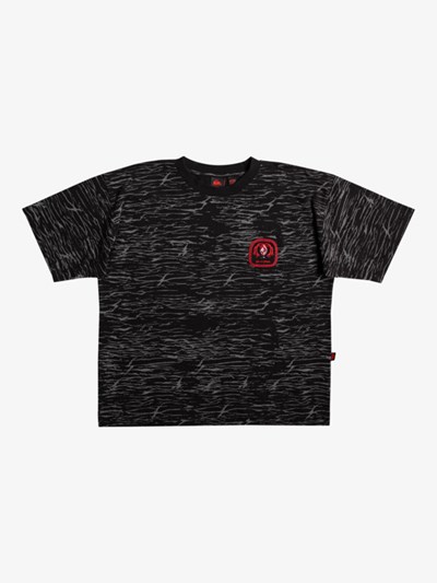 Upside Down Static Black Quiksilver Quiksilver x Stranger Things Lovers Lake Men's Shirts | 207945FYW