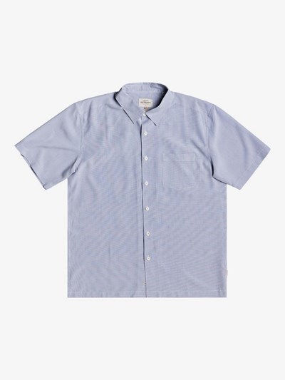 White Cane Island Quiksilver Waterman Cane Island Short Sleeve Men's Shirts | 415609YOI