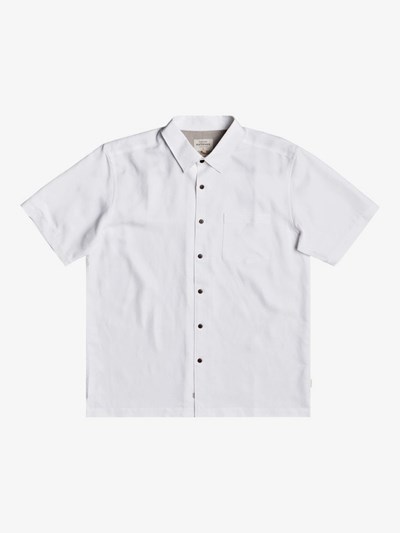 White Quiksilver Waterman Kelpies Bay Short Sleeve Men's Shirts | 139847AGD